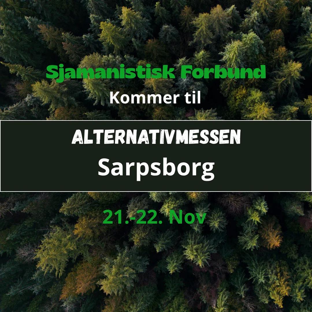 Plakat med at vi kommer til alternativmessa i sarpsborg