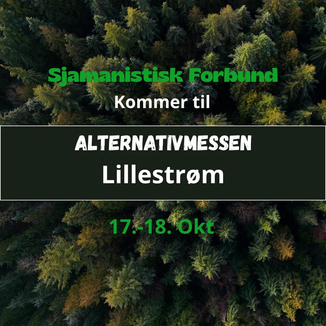 Plakat med at vi kommer til alternativmessa i Lillestrøm